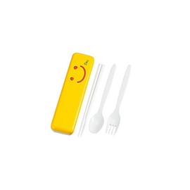 Tatsumiya Cutlery Trio Set, Chippu (Yellow), OMU SMILE, Made in Japan