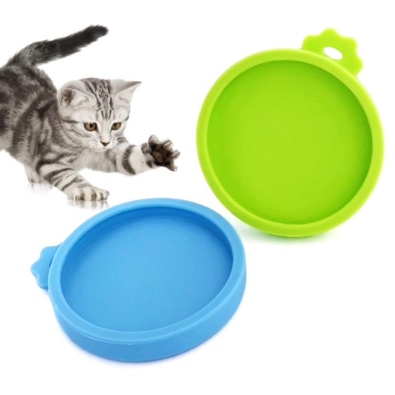 COMTIM Small Size Cat Food Can Lids, 2 Pack Silicone