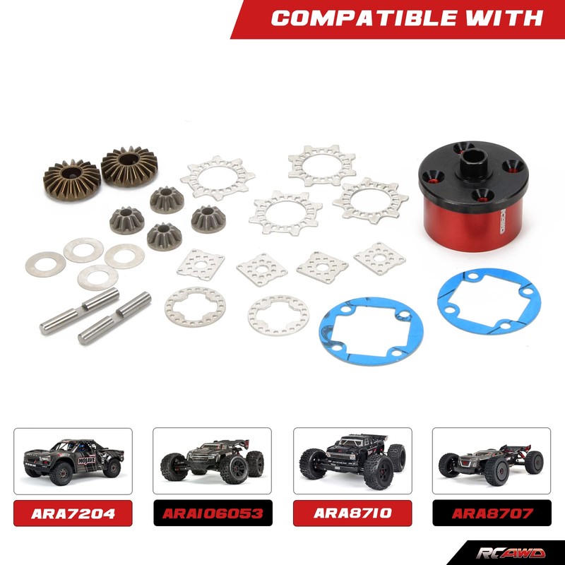 RCAWD Metal Diff Case Gear for Arrma Mojave Kraton Outcast