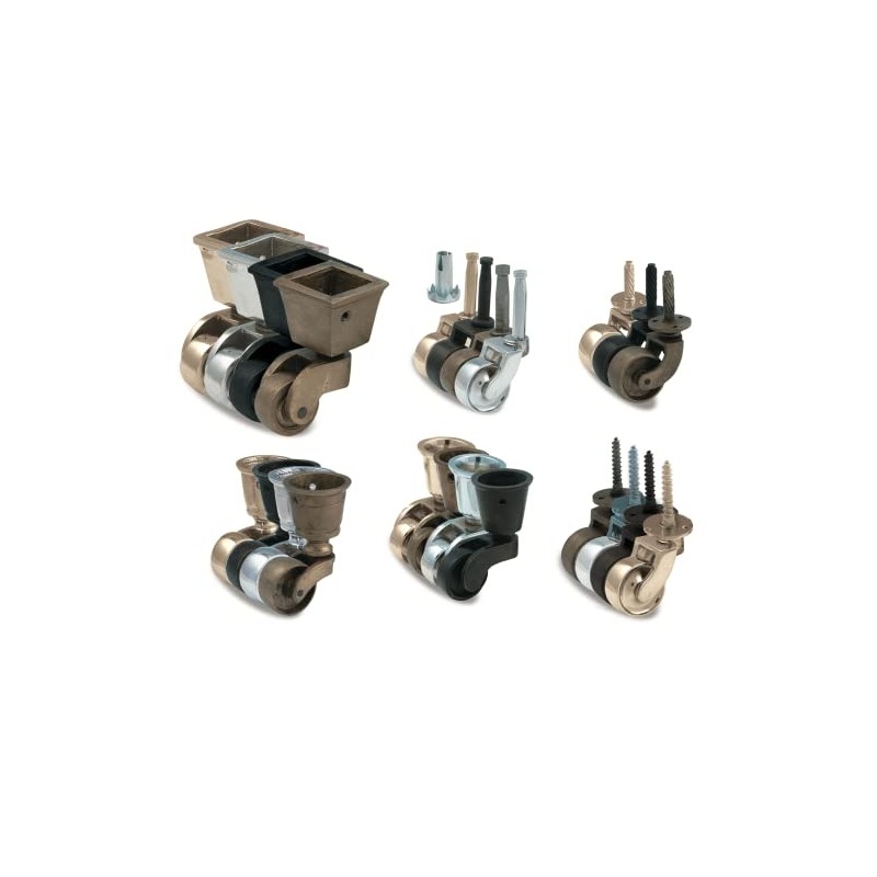 Van Dyke's Restorers Threaded Caster Antique Brass