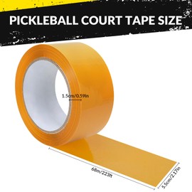 NIOIPXA Pickleball Court Tape,2in X 230FT Pickleball Tape for Sports Court Fast Marking,Court Marking Tape for Indoor & Outdoor Use (Yellow)