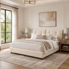 IMMERSTABLE Bed Frame Queen Size, Boucle Upholstered Bed Frame with