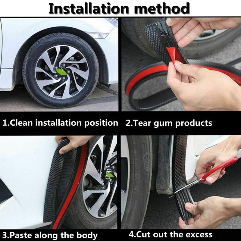 Universal Car Rubber Mudguard, 1PC Rubber Wheel Car Mudguard Wide