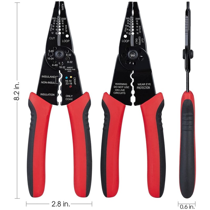szhdxsy 8-Inch Multi-Tool Long Nose Wire Stripper/Crimper/ Bolt Cutter Multi-Purpose