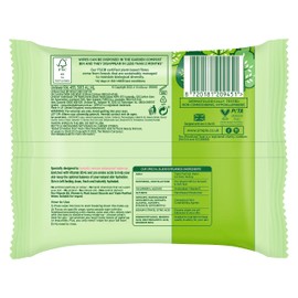 Simple, Kind to Skin, Biodegradable Cleansing Wipes with Vitamin B5, Vitamin E and Pro Amino Acids 50 Pack