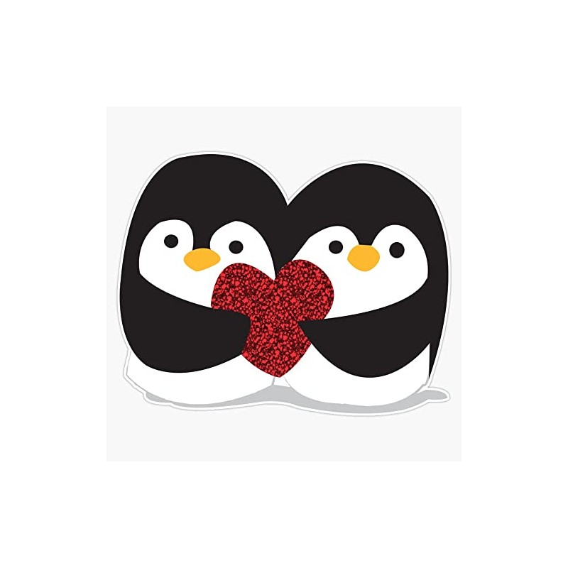 Penguin Love Bumper Sticker Vinyl Decal 5 inches