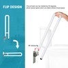 JELLYRATTBIT 29.5 Inch Handicap Grab Bars Foldable Toilet Safety Rails,