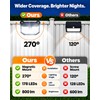 Thumok Magnetic Solar Lights Outdoor, 800LM Motion Sensor Lights, 2