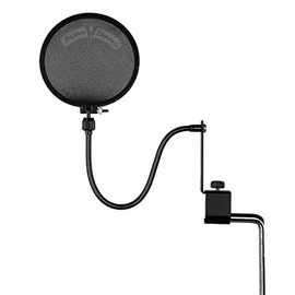 Shure Popper Stopper Pop Filter with Metal Gooseneck and Heavy Duty Microphone Stand Clamp