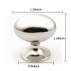 khtumeware 10 Pack 1-3/8 inch(35mm) Polished Nickel Cabinet Knobs Dresser