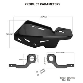 PRO CAKEN Universal 7/8" 22mm and 1 1/8" 28mm Handle Bar Hand Guards Nylon Bracket for Dirt Bike Motocross ATV for SX SXF EXC XCW-Black…