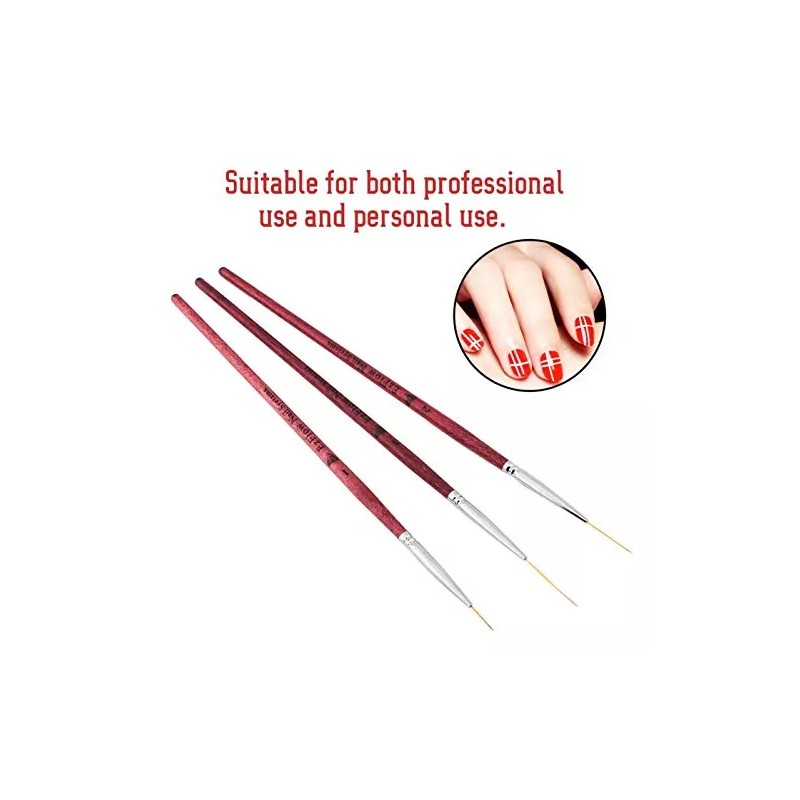Allsor Pincel Delineador De Uñas Para Bricolaje, Brochas Para Decor