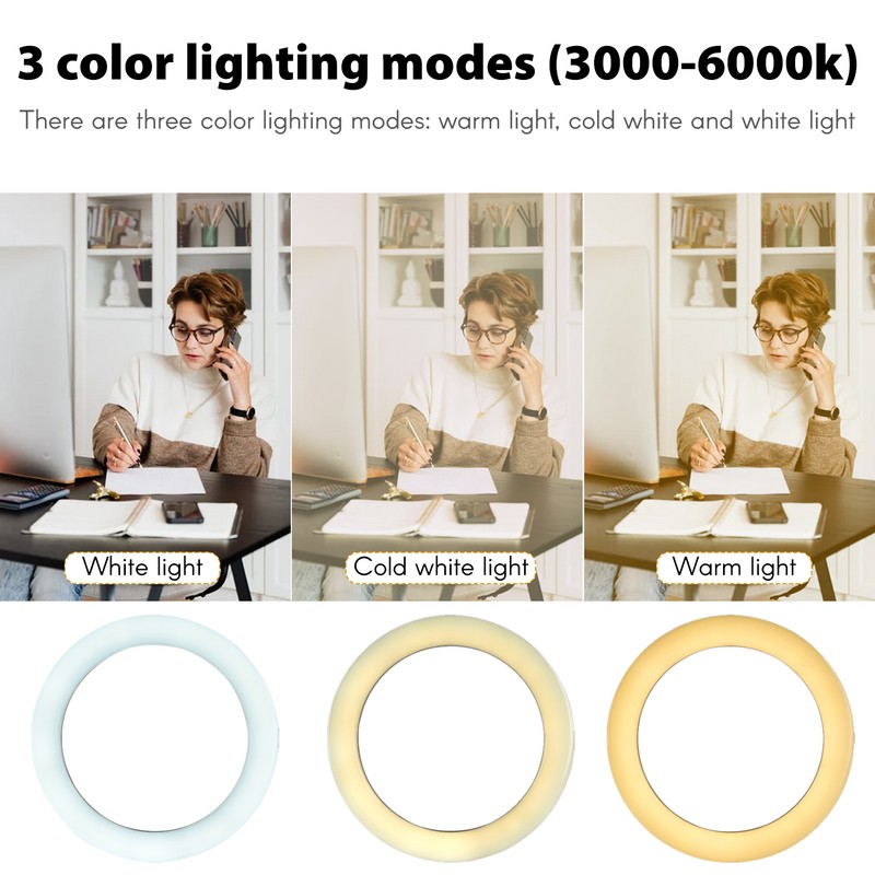 6'' Ring Light for Laptop, Computer Clip Video Fill Light