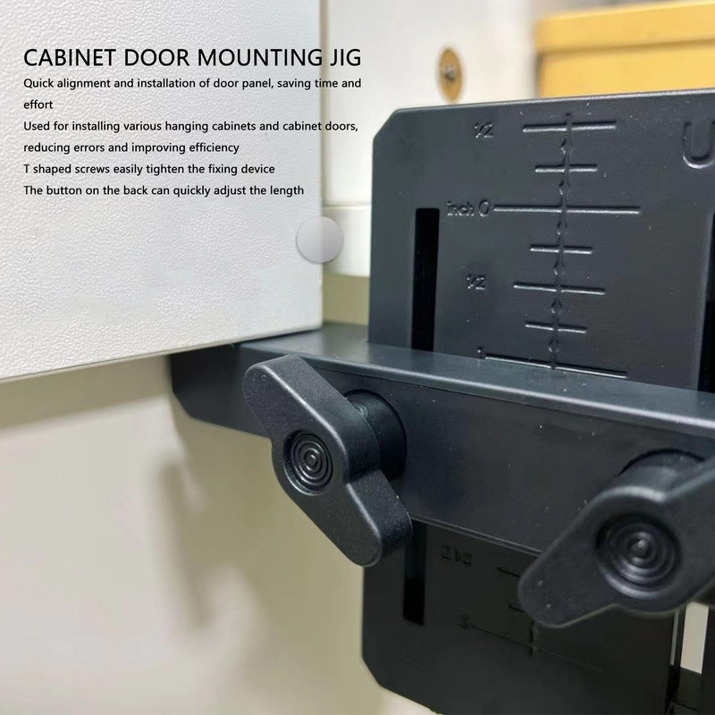 Cabinet Door Installation Positioner, Closet Hardware Jig, Quick Alignment, Adjustable