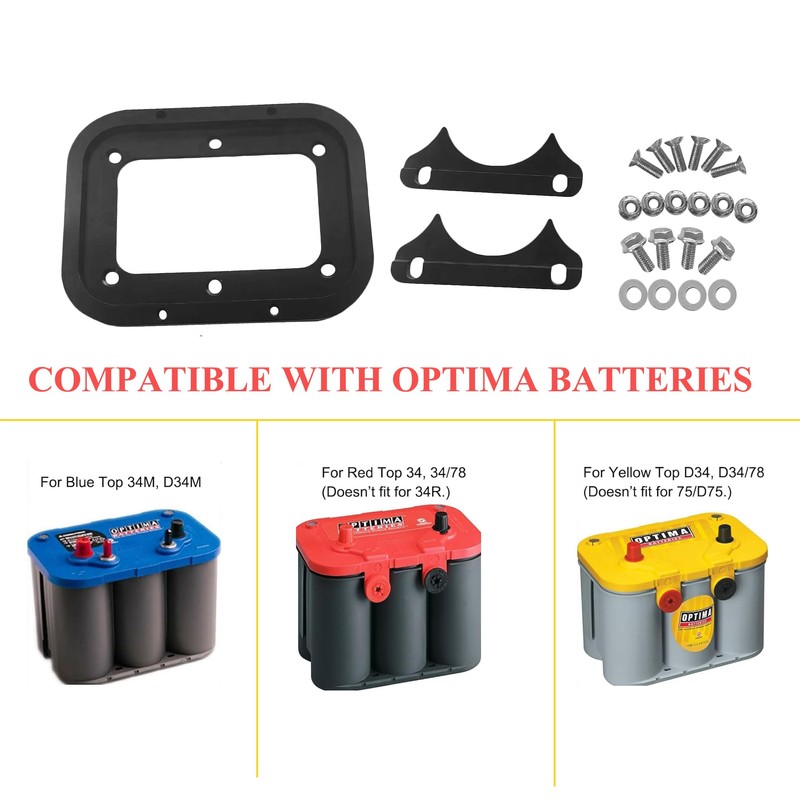 X-AVION Black Aluminum Battery Tray - Universal Racing & Trunk