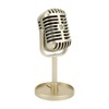 Generic Gold Prop Microphone for Dance Shows, Lightweight and Portable,