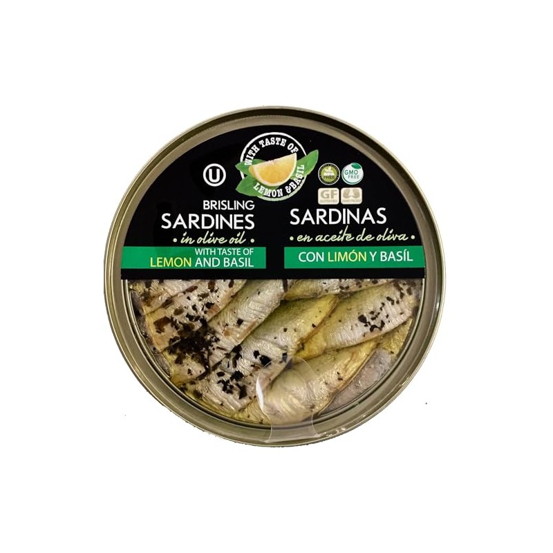Grilled Catch Wild-Caught Baltic Brisling Sardines (Sprats) in Olive Oil