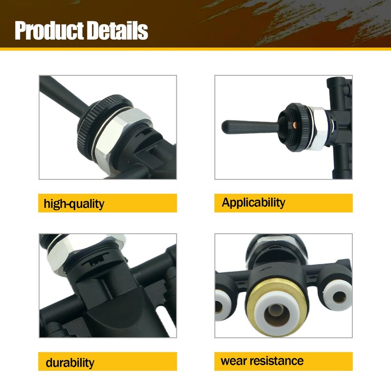 Air Window Toggle Valve Switch 1/4 818-0007-000 Fit for Peterbilt