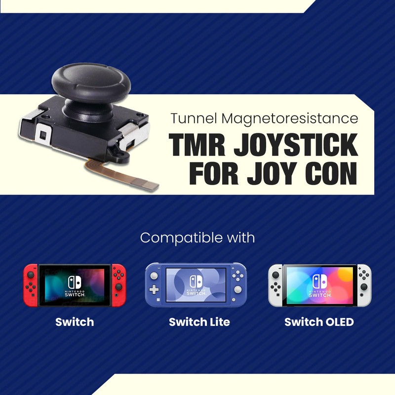 K-Silver TMR Joystick Replacement for Switch Lite & JoyCon No