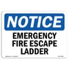 OSHA Notice Sign - Emergency Fire Escape Ladder | Rigid