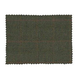 Walker and Hawkes - Tweed Fabric Cloth 60% Wool Checkered - Dark Sage - 20 x 15cm (Sample)