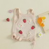 FYBITBO Baby Sweater Knit Romper Newborn Girl Strawberry Sweaters Onesie