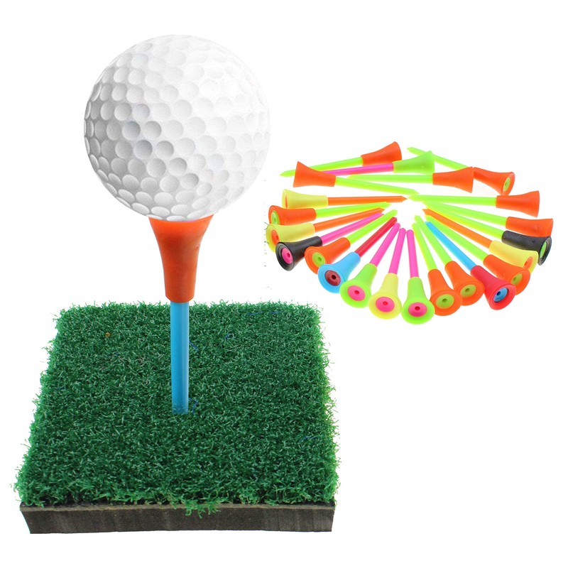 Kofull Tees de Golf Golf Tees Rubber 50pcs Mixed Plastic