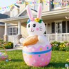 4FT Candy Bunny Easter Inflatables Outdoor Decorations Built-in LED Lights