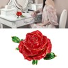 Trinket Box Rose Shape Exquisite Elegant Shiny Jewelry Rings Storage
