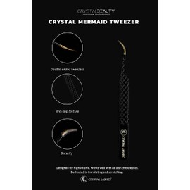 Crystal Lashes Tweezers Set of 3 with Case