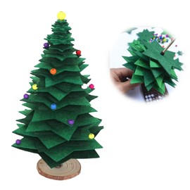ZANZER DIY Felt Christmas Tree Set,Christmas Arts and Crafts Kits for Kids, DIY Hand Decorative Christmas Ornaments Projects for Home Decoration Holiday Party Decor Supplies