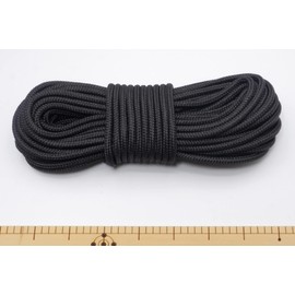 Fairy Tale Art Fairy Tale Slim Cord, Approx. 0.08 inch (2 mm), 1688 Black, 16.4 ft (5 m)