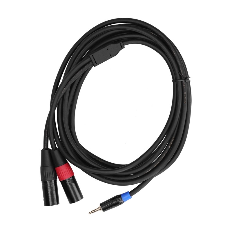 3.5mm Stereo Male to Dual 2 XLR Male Plug Connector