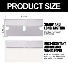 LECEHIVO 1200 Pcs Single Edge Razor Blades Industrial Straight Edge Replacement Scraper Box Cutter Glass Paint Scraper Blades for Removing Stickers Decals Labels