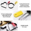 2PCS Egg Ring, Round and Heart-Shaped, Stainless Steel Fried Egg