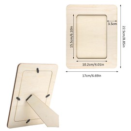 DAWRIS DIY Wooden Photo Picture Frames, 8x6 inch 4 Pack Kid Picture Frame Craft Photo Frame to Decorate, Paint Your Own Sets Picture Frame for Gift