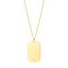 Philip Jones Men's Gold Plated Steel Dog Tag Necklace Created