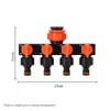 4-Way Garden Hose Splitter for Irrigation – Independent Valve Faucet