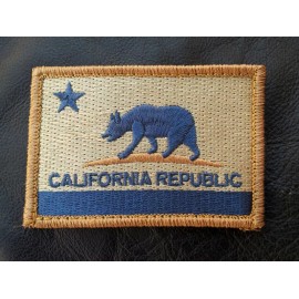 CALIFORNIA STATE REPUBLIC FLAG HOOK FASTENER PATCH