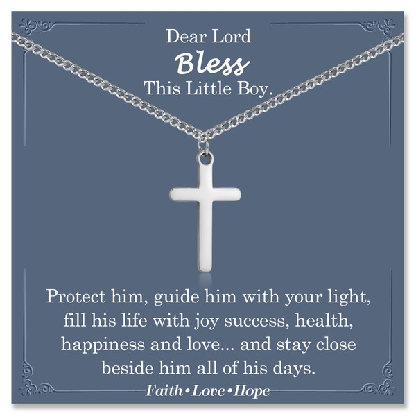ACOGVN Cross Necklace for Boys, Easter First Cmmunion Baptism Confirmation