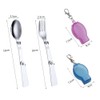 2 Pcs Foldable Stainless Steel Spoons Forks with 2 Case