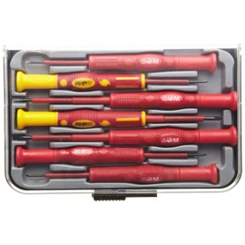 Morris Products 54232 Insulated Precision Screwdriver, 1,000 Volt, 7-Piece Set, Storage Case