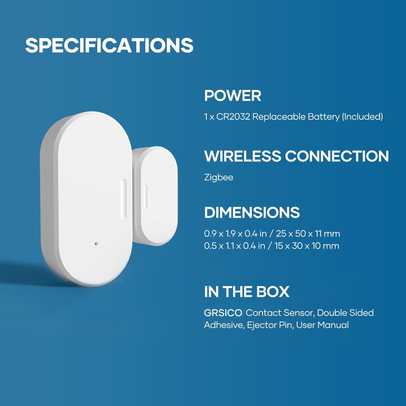 4 Pack Zigbee Door Sensor, Mini Smart Contact Sensor for