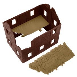 BMC WW2 Bombed French Farm House - Plastic Army Men Playset Accessory
