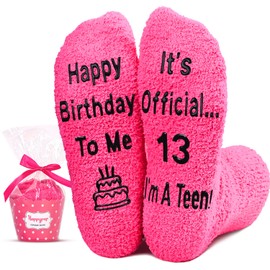 HAPPYPOP 13th Birthday Gifts for 13 Year Old Girl, Teenage Girl Gifts for 13 Year Old Girl, Girls 13 Years Old Socks