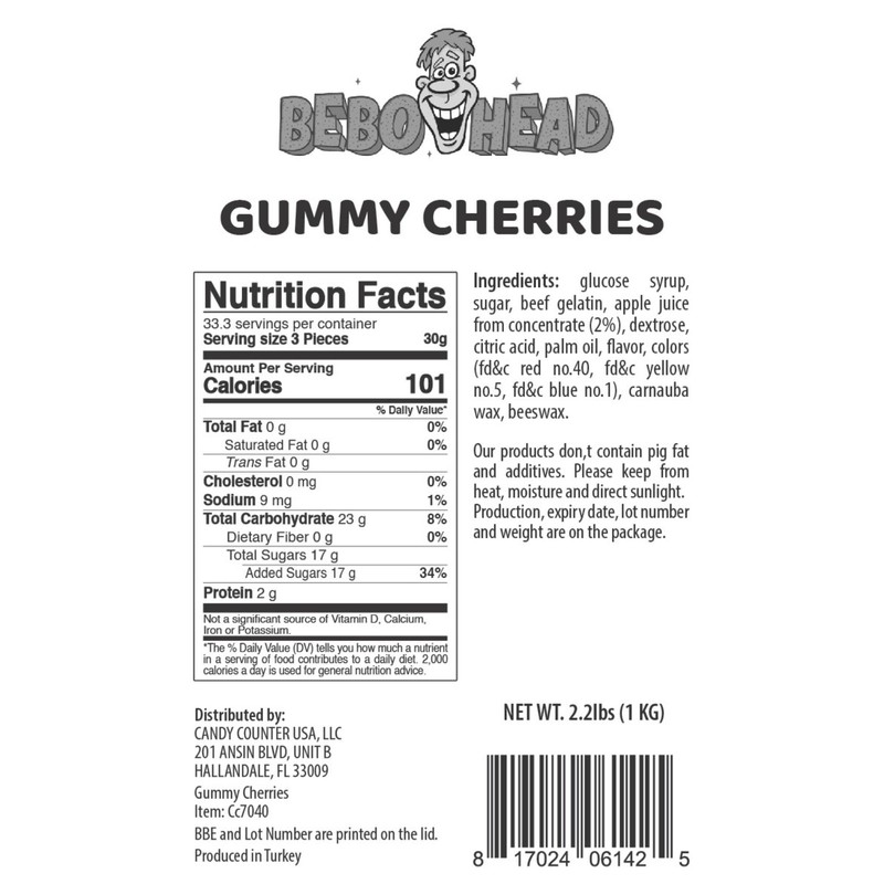 Sugar Kingdom | Gummy Cherries Candy Bulk: Cherry Flavored -
