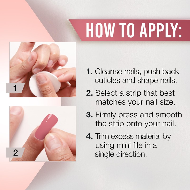 Ardell Nail Strips - Sweetheart Wraps Easy-to-Apply Gel Nail Stickers,