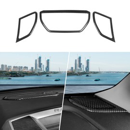 RT-TCZ Center Console Dashboard Speaker Audio Trim Cover Ring Decoration Interior Accessories for Dodge Ram 2018 2019 2020 2021 2022 (Chrome)