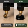 4-Piece Beech Wood Piano Caster Cups – Round Floor Protector