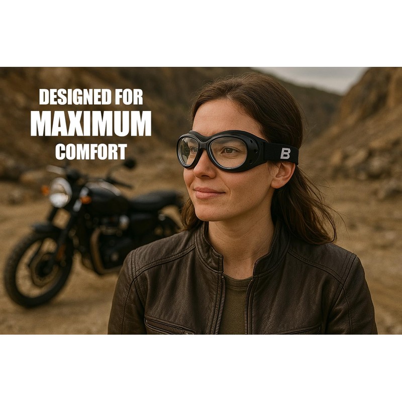 Birdz Eyewear Eagle Red Baron Motorcycle & Airsoft Goggles Clear